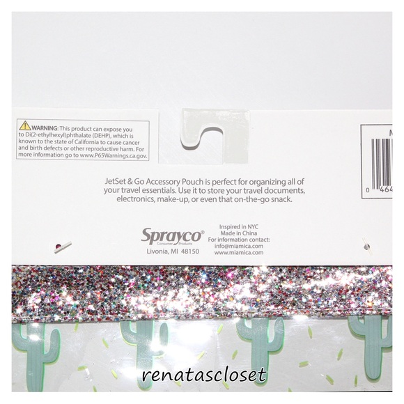 Miamica “Lookin’ Sharp” Jetset & Go Clear Accessory Pouch NWT/NIP - Picture 6 of 7